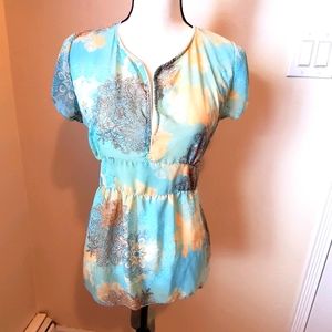 Janette Blue Top Size M